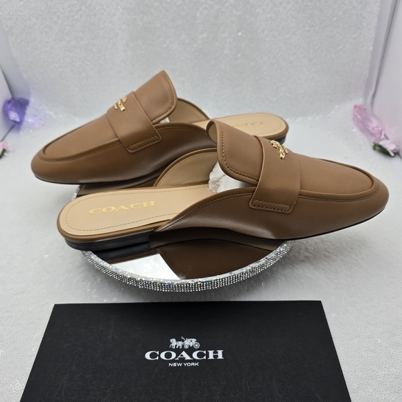 Coach Samie Classic Slide Leather Slip-on Casual Neutral Women's sz 10 - Picture 3 of 12